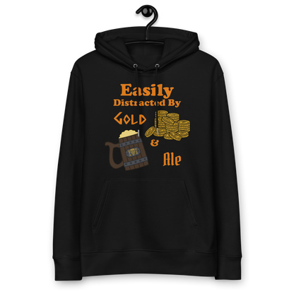 Easily Distracted by Gold and Ale - Unisex essential eco hoodie
