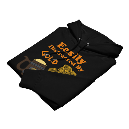 Easily Distracted by Gold and Ale - Unisex essential eco hoodie