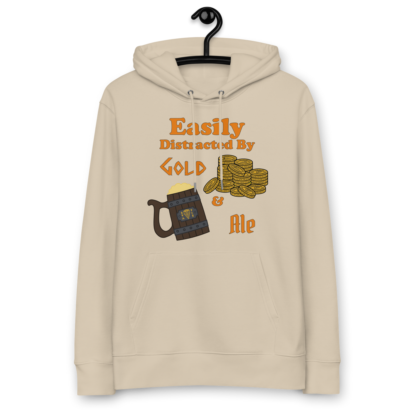 Easily Distracted by Gold and Ale - Unisex essential eco hoodie