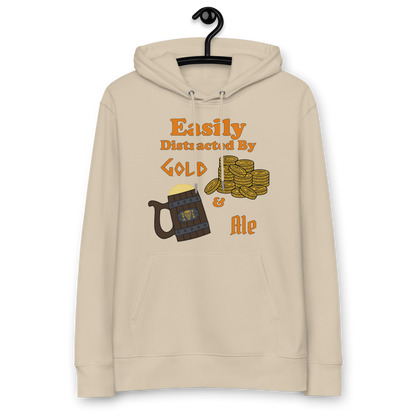 Easily Distracted by Gold and Ale - Unisex essential eco hoodie