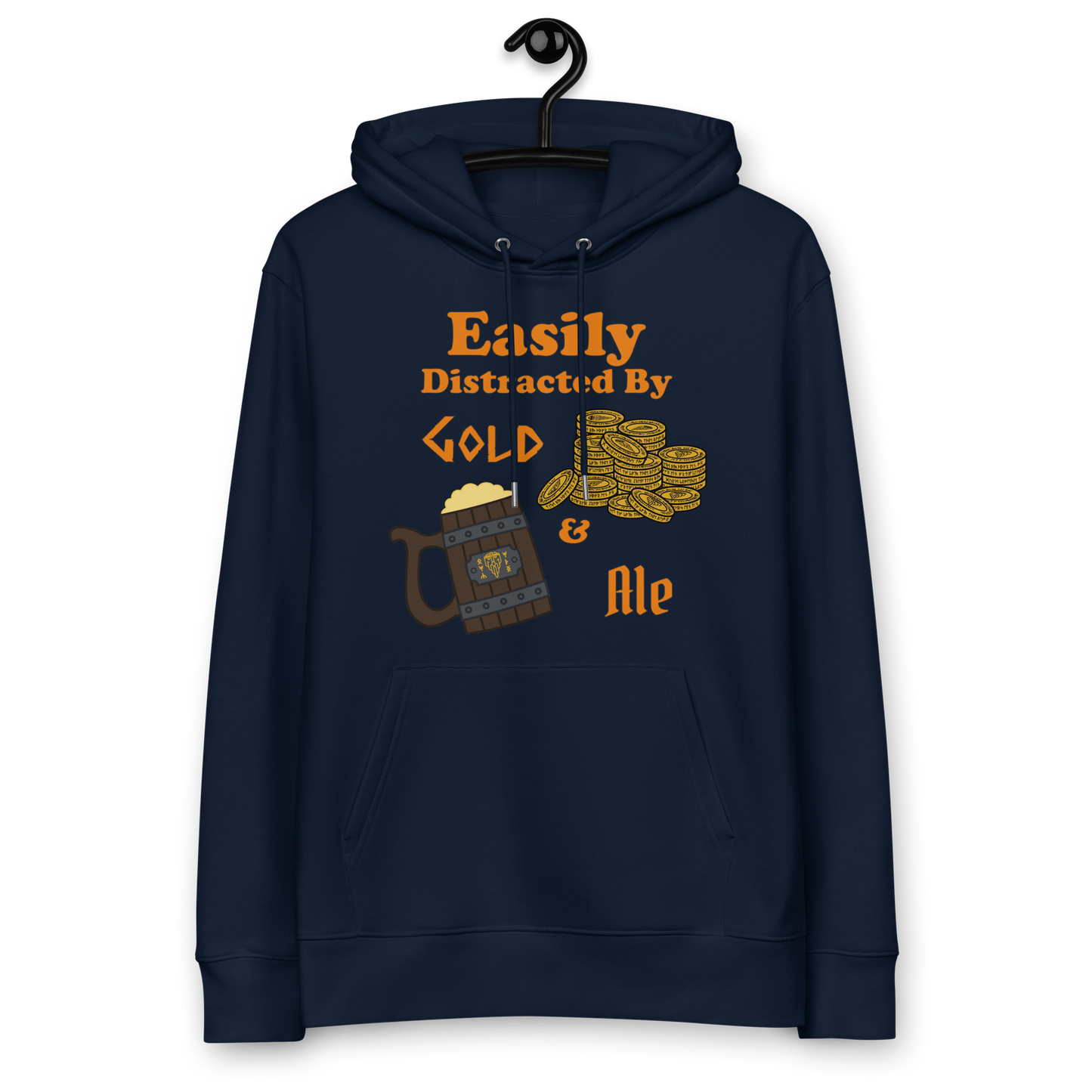 Easily Distracted by Gold and Ale - Unisex essential eco hoodie
