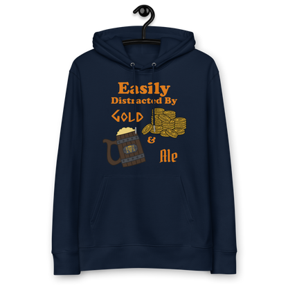 Easily Distracted by Gold and Ale - Unisex essential eco hoodie