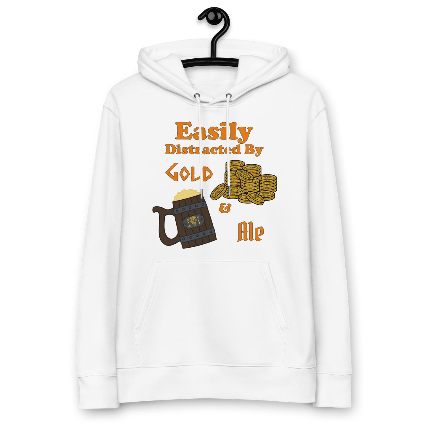 Easily Distracted by Gold and Ale - Unisex essential eco hoodie