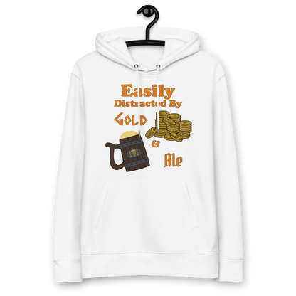 Easily Distracted by Gold and Ale - Unisex essential eco hoodie