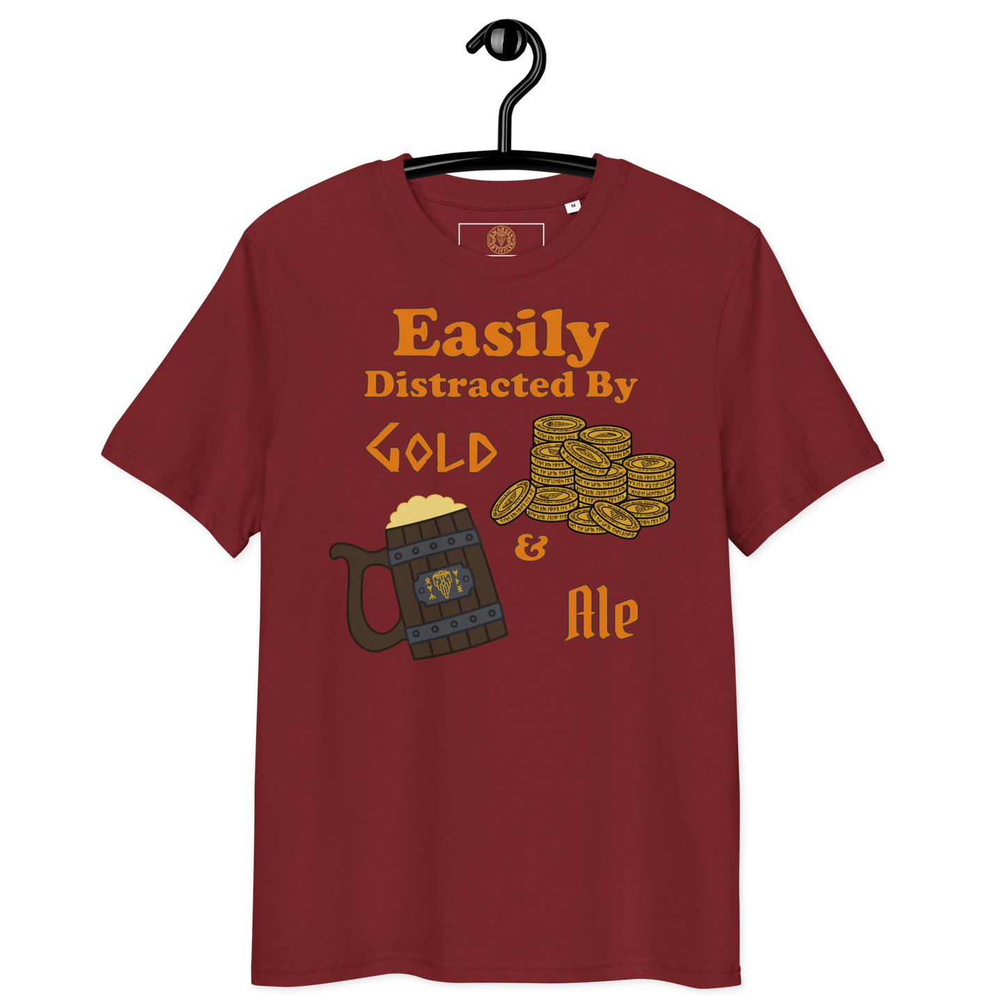 Easily Distracted by Gold and Ale - Unisex Organic Cotton T-Shirt