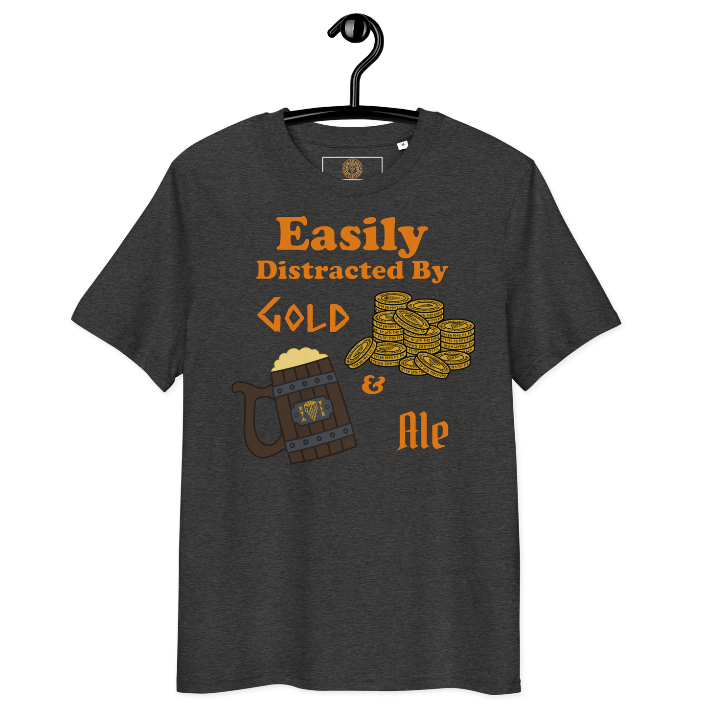 Easily Distracted by Gold and Ale - Unisex Organic Cotton T-Shirt