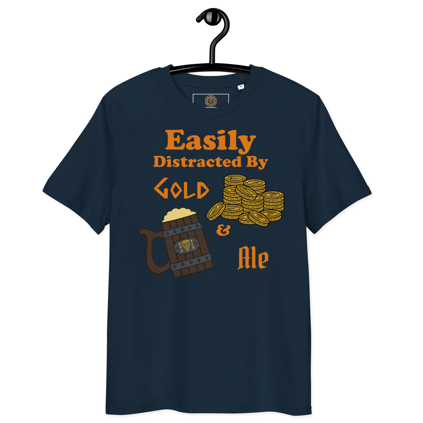 Easily Distracted by Gold and Ale - Unisex Organic Cotton T-Shirt
