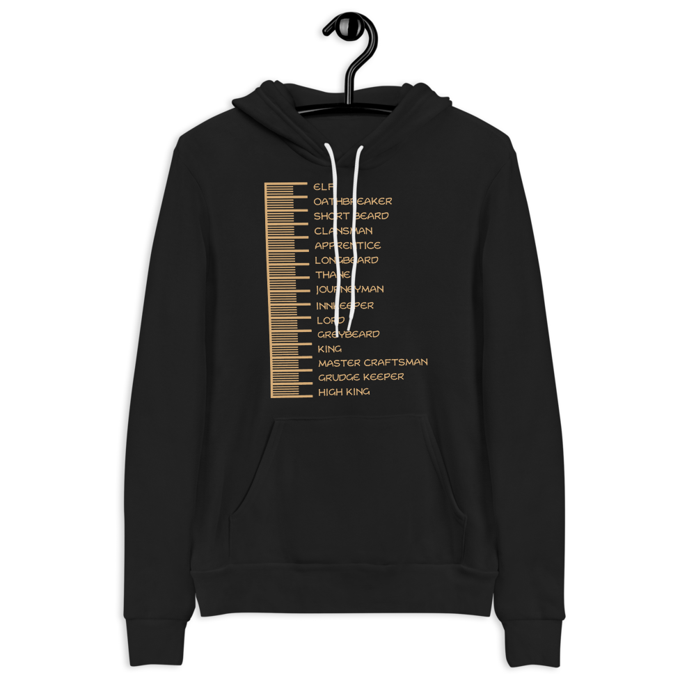 Dwarven Beard Length Chart - Unisex hoodie