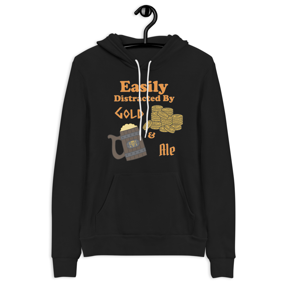 Easily Distracted By Gold and Ale - Unisex hoodie