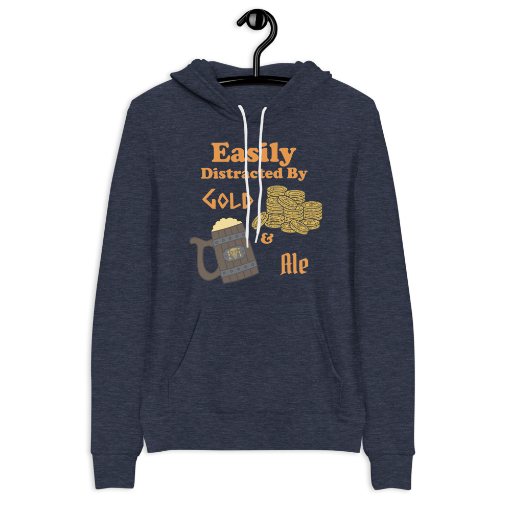 Easily Distracted By Gold and Ale - Unisex hoodie