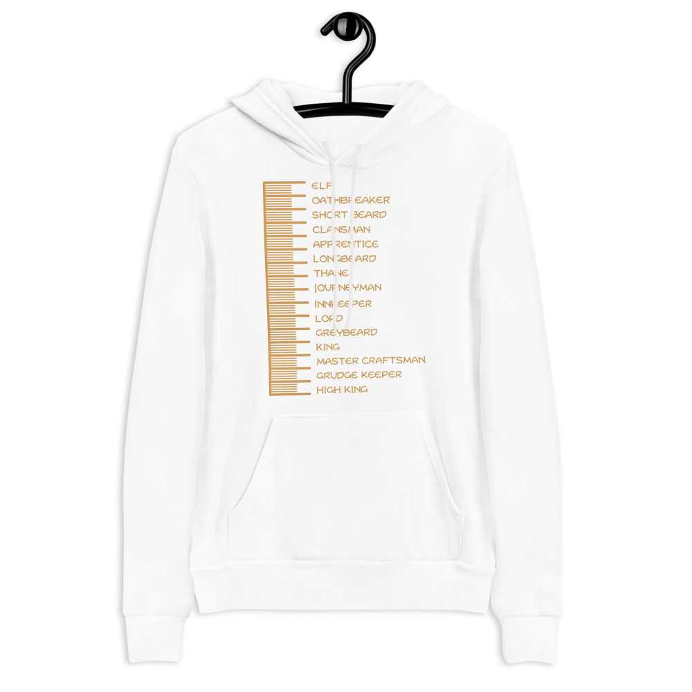 Dwarven Beard Length Chart - Unisex hoodie