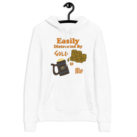 Easily Distracted By Gold and Ale - Unisex hoodie