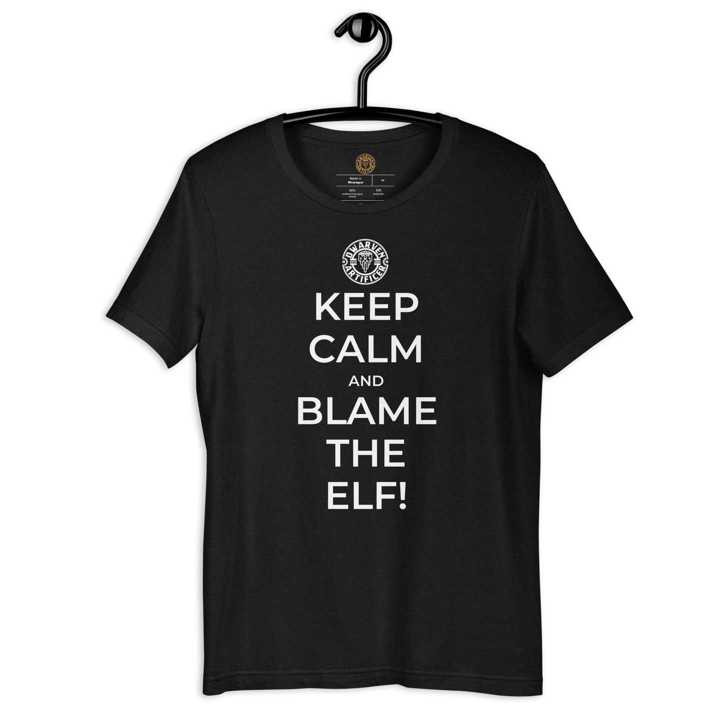 Keep Calm And Blame The Elf - Short Sleeve Unisex t-Shirt