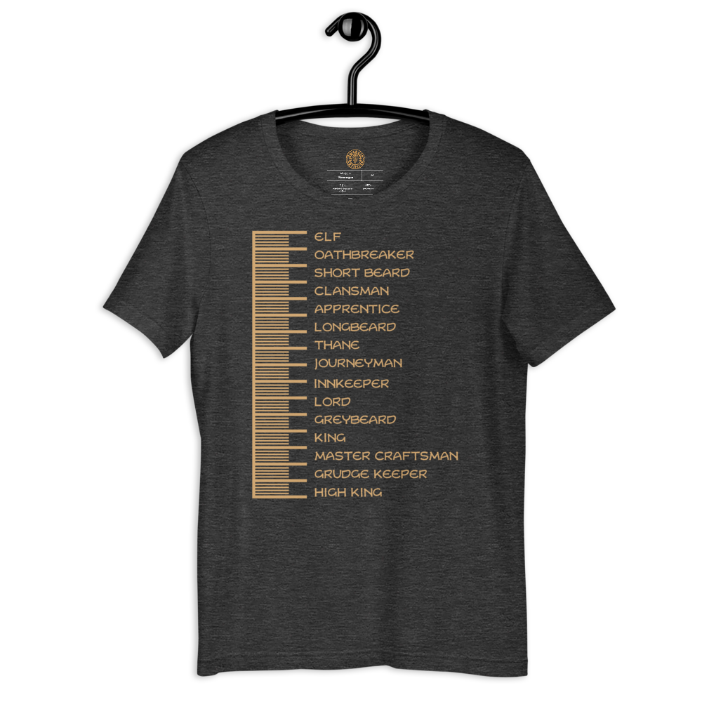 Dwarven Beard Length Chart - Short-Sleeve Unisex T-Shirt