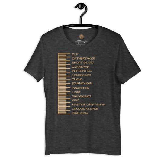 Dwarven Beard Length Chart - Short-Sleeve Unisex T-Shirt