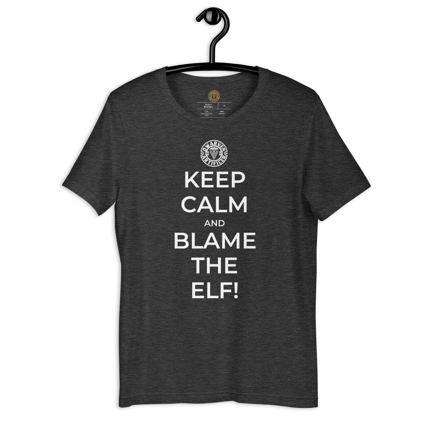 Keep Calm And Blame The Elf - Short Sleeve Unisex t-Shirt