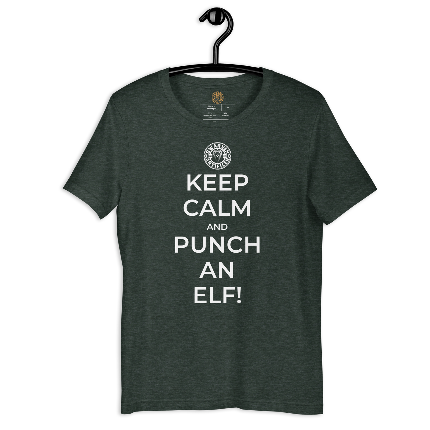 Keep Calm And Punch An Elf - Short Sleeve Unisex t-Shirt