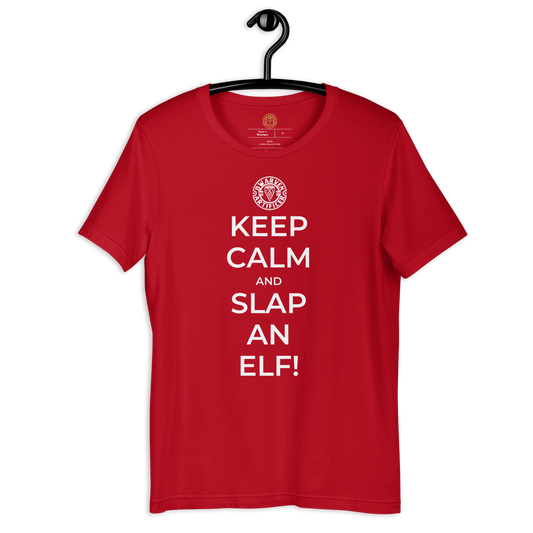 Keep Calm And Slap An Elf - Short Sleeve Unisex t-shirt