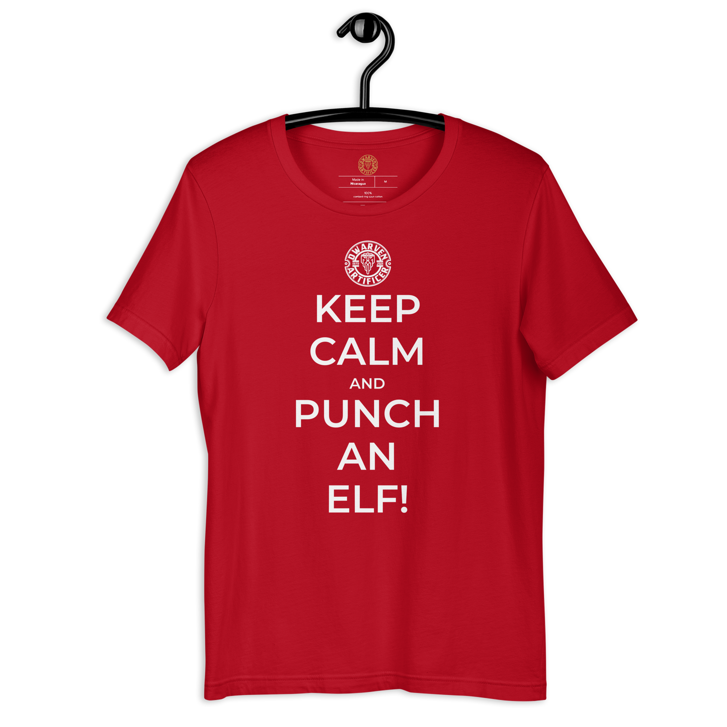 Keep Calm And Punch An Elf - Short Sleeve Unisex t-Shirt